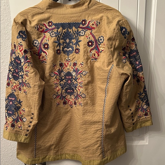 Coldwater Creek khaki Embroidered Utility Jacket - Picture 11 of 16